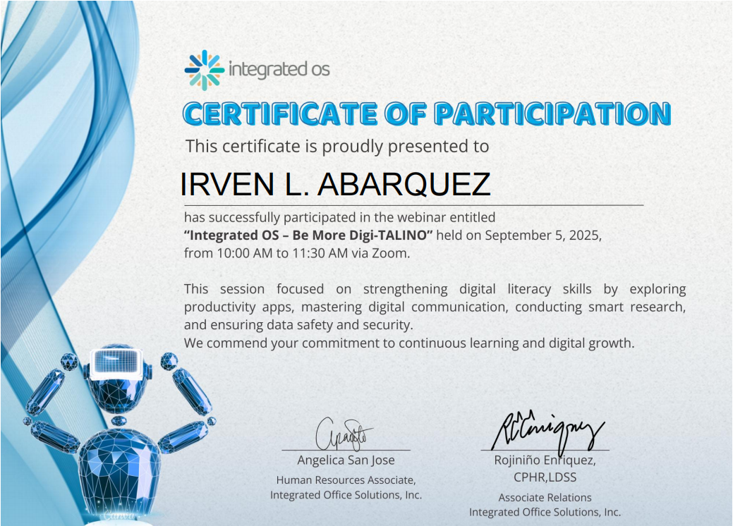 Certificate 9